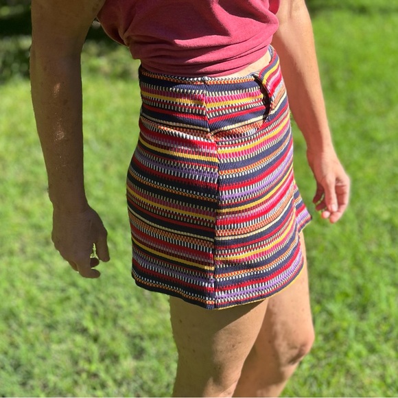 Vintage Pandora Colorful Striped Skorts/Hot pants - Sz Small - Picture 4 of 16